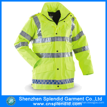 China Manufacturer Reflective Rainsuit Safety Police Rain Coat